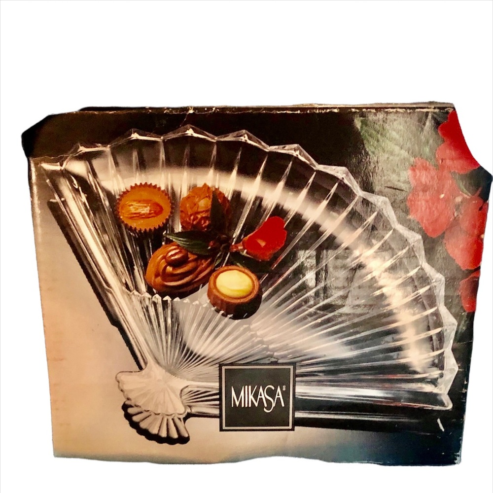 Mikasa Crystal Fan Candy/Fruit Dish (10.5) / 28cm